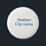 Badge Rond 5 Cm simple lettre initiale monogramme ajouter votre no<br><div class="desc">conception</div>