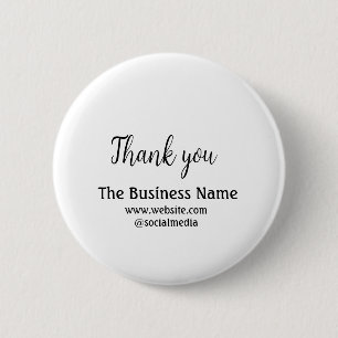 Badge Rond 5 Cm Simple merci d'ajouter des détails de nom d'entrep
