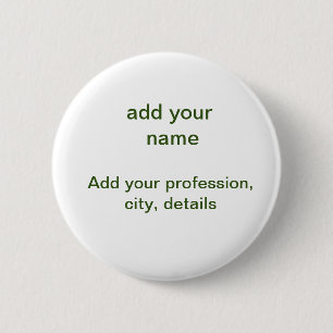 Badge Rond 5 Cm Simple minimal vert ajouter votre texte nom photo 