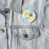 Badge Rond 5 Cm Simple minimum q r code ajouter logo code d'analys (En situation)