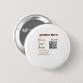 Badge Rond 5 Cm Simple minimum q r code ajouter logo code d'analys (Devant & derrière)