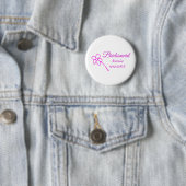 Badge Rond 5 Cm Simple minimum rose bridesmaid ajouter le nom de l (En situation)