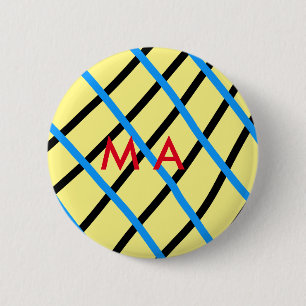 Badge Rond 5 Cm Simple monogramme ajouter votre nom lettre man min