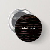 Badge Rond 5 Cm Simple monogramme ajouter votre nom lettre man min (Devant & derrière)