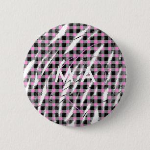Badge Rond 5 Cm Simple monogramme ajoutez votre lettre de nom homm