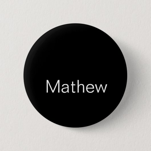 Badge Rond 5 Cm simple monogramme de lettre initiale ajouter votre (Devant)