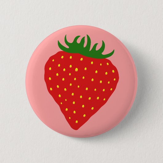 Badge Rond 5 Cm Simplement bouton de coutume de fraise (Devant)