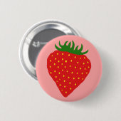 Badge Rond 5 Cm Simplement bouton de coutume de fraise (Devant & derrière)