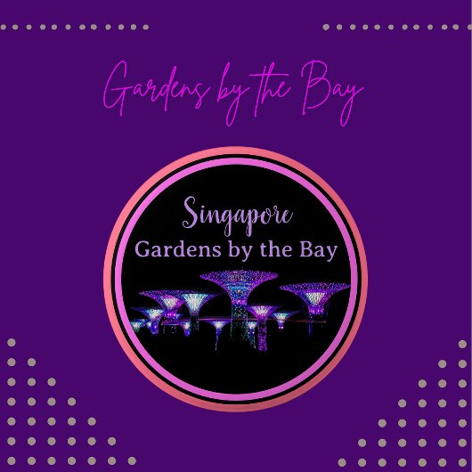 Badge Rond 5 Cm Singapore Gardens by the Bay Button