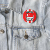 Badge Rond 5 Cm Singapour (En situation)