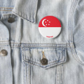 Badge Rond 5 Cm Singapour Drapeau charmant patriotique (En situation)