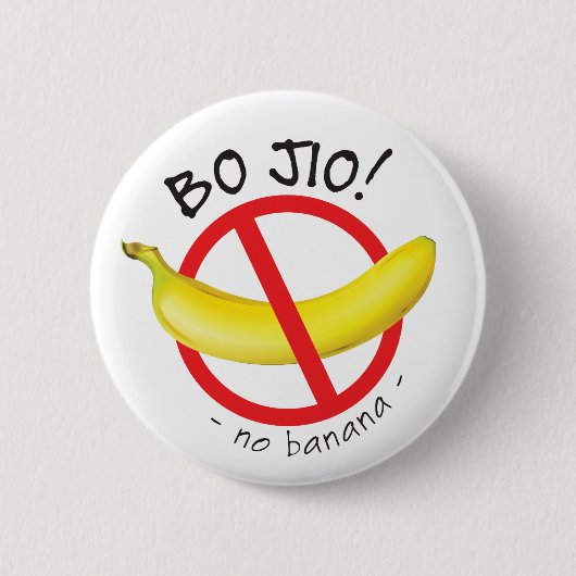 Badge Rond 5 Cm Singapour Singlish - Bo Jio - Pas d'Invitation, Pa (Devant)
