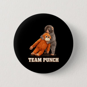 Badge Rond 5 Cm singe adorable coup de poing bébé graphique équipe