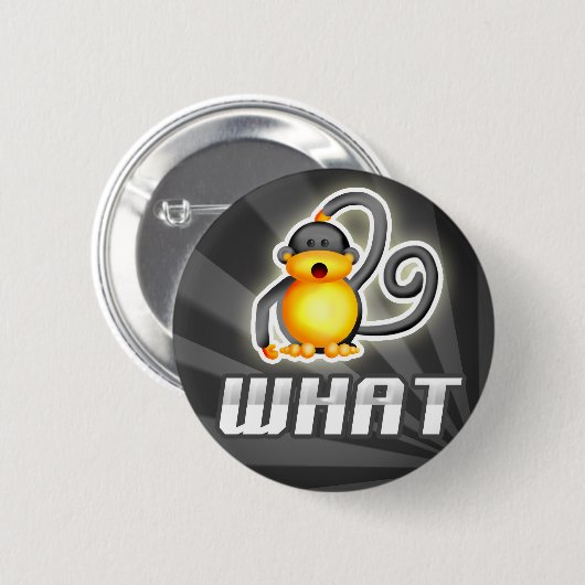 Badge Rond 5 Cm Singe CE QUI (Devant & derrière)