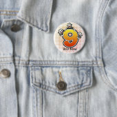 Badge Rond 5 Cm Singe Chaussette Numéro 9 (En situation)