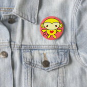 Badge Rond 5 Cm Singe d'amour (En situation)