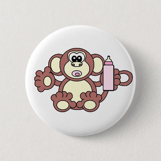 BADGE ROND 5 CM SINGE DE BÉBÉ (Devant)