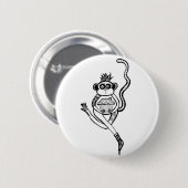 Badge Rond 5 Cm singe de chaussette (Devant & derrière)