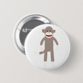 Badge Rond 5 Cm Singe de chaussette (Devant & derrière)