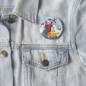 Badge Rond 5 Cm Singe de chaussette de NYC (En situation)