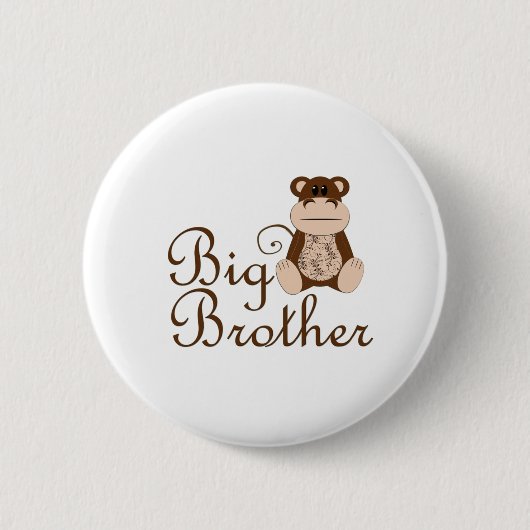 Badge Rond 5 Cm Singe de frère (Devant)