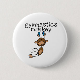Badge Rond 5 Cm Singe de gymnastique
