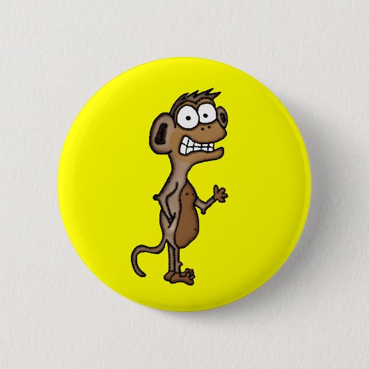Badge Rond 5 Cm Singe de ondulation (Devant)
