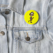 Badge Rond 5 Cm Singe de ondulation (En situation)
