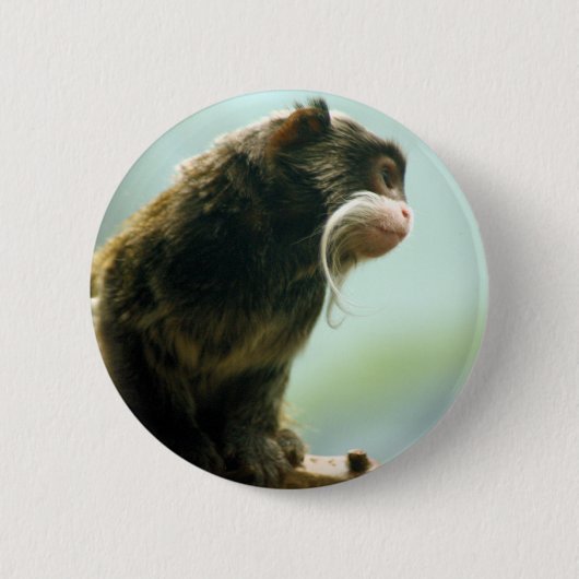 Badge Rond 5 Cm Singe de Tamarin (Devant)