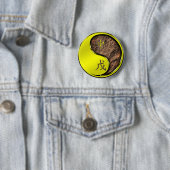 Badge Rond 5 Cm Singe de Terre (En situation)