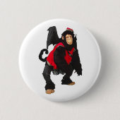 Badge Rond 5 Cm Singe de vol (Devant)