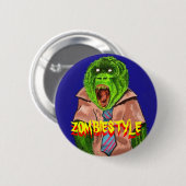 Badge Rond 5 Cm singe de zombi, ZOMBIESTYLE, ZOMBIESTYLE (Devant & derrière)