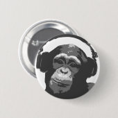 BADGE ROND 5 CM SINGE DU DJ (Devant & derrière)