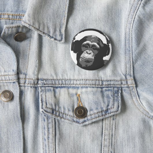 BADGE ROND 5 CM SINGE DU DJ (En situation)