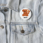 Badge Rond 5 Cm Singe, EEZY ! (En situation)