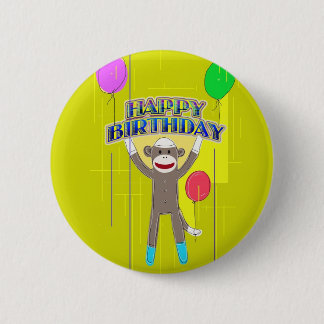 Badge Rond 5 Cm Singe et les ballons