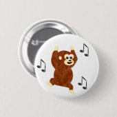 Badge Rond 5 Cm Singe génial (Devant & derrière)
