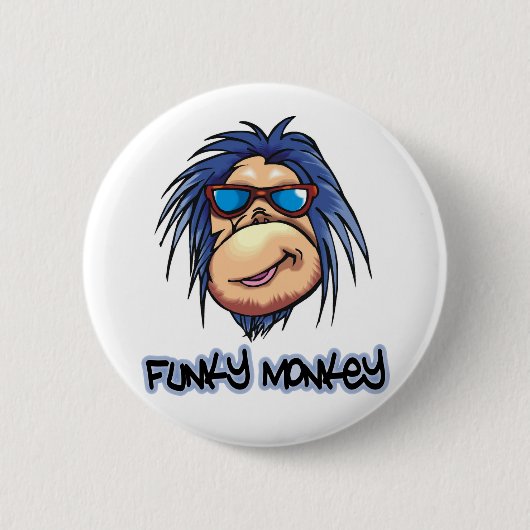 Badge Rond 5 Cm Singe génial (Devant)