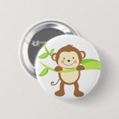 Badge Rond 5 Cm Singe mignon (Devant & derrière)