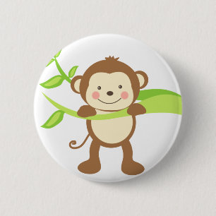 Badge Rond 5 Cm Singe mignon