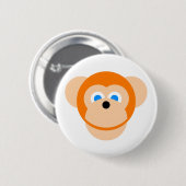 Badge Rond 5 Cm Singe orange (Devant & derrière)