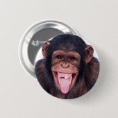 Badge Rond 5 Cm Singe riant (Devant & derrière)