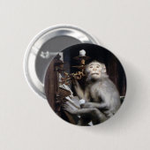 Badge Rond 5 Cm Singe souriant (Devant & derrière)