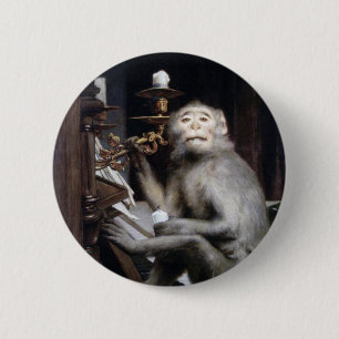 Badge Rond 5 Cm Singe souriant