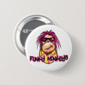 Badge Rond 5 Cm Singes géniaux (Devant & derrière)
