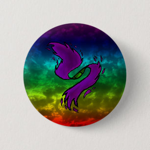 Badge Rond 5 Cm Singularité d'arc-en-ciel
