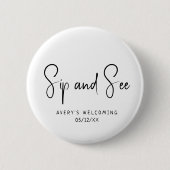 Badge Rond 5 Cm Sip Neutre Moderne Simple Et Voir (Devant)