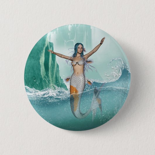 Badge Rond 5 Cm Sirène (Devant)