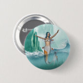 Badge Rond 5 Cm Sirène (Devant & derrière)