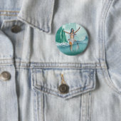 Badge Rond 5 Cm Sirène (En situation)